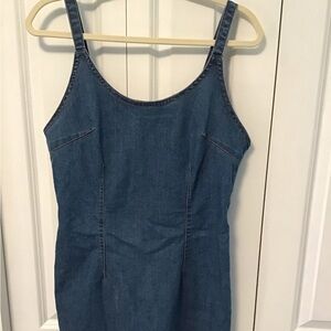 Summer denim dress.